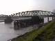 an elegant 'swing bridge' railway crossing over the river Dee